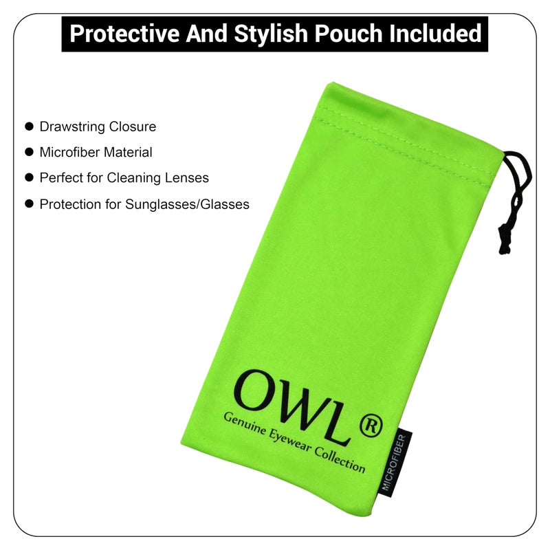 OWL Kids Clear Lens Glasses Protect Child's Eyes UVB UVA Green - Image 1